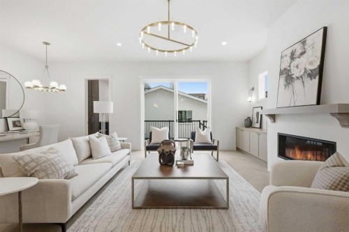 2133 29 Avenue Sw, Calgary, AB - Indoor Photo Showing Living Room With Fireplace