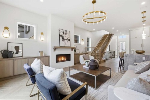 2133 29 Avenue Sw, Calgary, AB - Indoor Photo Showing Living Room With Fireplace