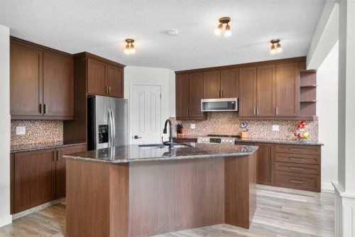 176 Douglas Ridge Green Se, Calgary, AB - Indoor Photo Showing Kitchen With Stainless Steel Kitchen With Upgraded Kitchen