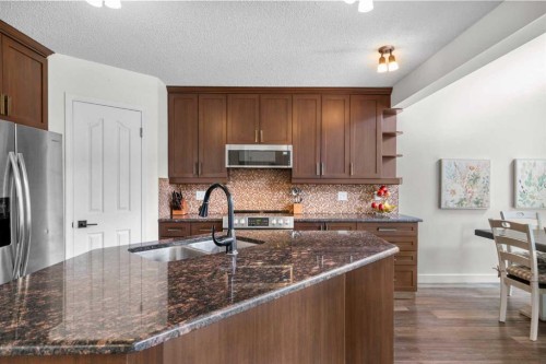 176 Douglas Ridge Green Se, Calgary, AB - Indoor Photo Showing Kitchen With Double Sink With Upgraded Kitchen