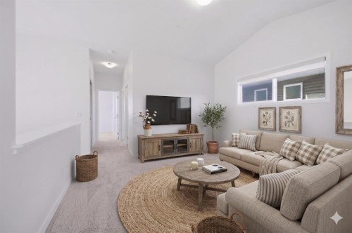 231 Sundown Road, Cochrane, AB - Indoor Photo Showing Living Room