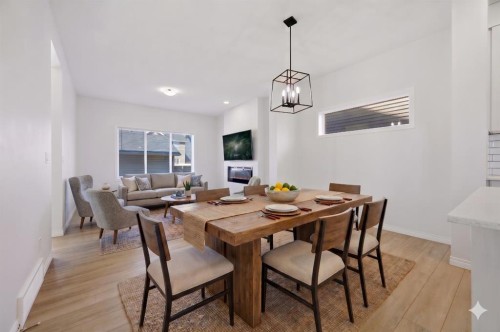 231 Sundown Road, Cochrane, AB - Indoor Photo Showing Dining Room