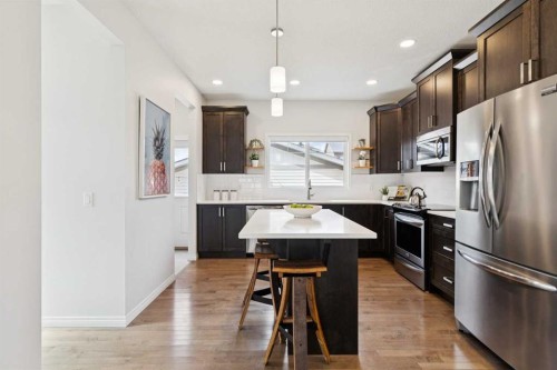 8 Walgrove Green Se, Calgary, AB - Indoor Photo Showing Kitchen With Stainless Steel Kitchen With Upgraded Kitchen