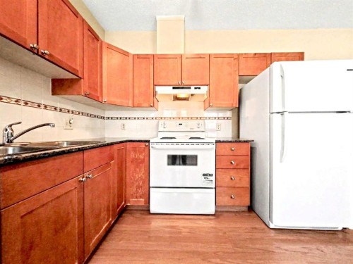 209-333 Riverfront Avenue Se, Calgary, AB - Indoor Photo Showing Kitchen With Double Sink