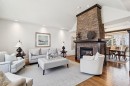 4315 17 Street Sw, Calgary, AB  - Indoor Photo Showing Living Room With Fireplace 