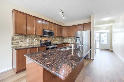 28 Cityscape Gardens Ne, Calgary, AB - Indoor Photo Showing Kitchen With Double Sink With Upgraded Kitchen