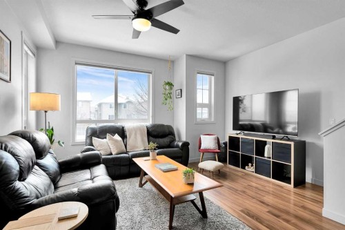 898 Sherwood Boulevard Nw, Calgary, AB - Indoor Photo Showing Living Room