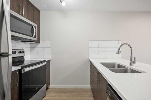 167 Cranbrook Square Se, Calgary, AB - Indoor Photo Showing Kitchen With Double Sink