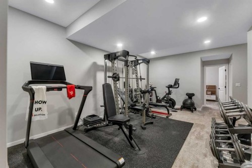 341 Walcrest View Se, Calgary, AB - Indoor Photo Showing Gym Room