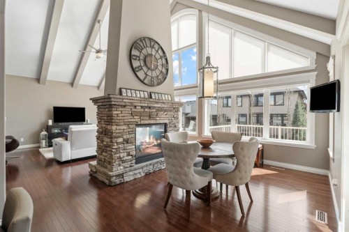 89 Ascot Crescent Sw, Calgary, AB - Indoor With Fireplace