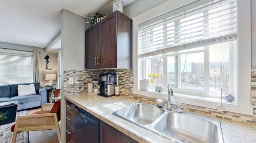 3312-279 Copperpond Common Se, Calgary, AB - Indoor Photo Showing Kitchen With Double Sink