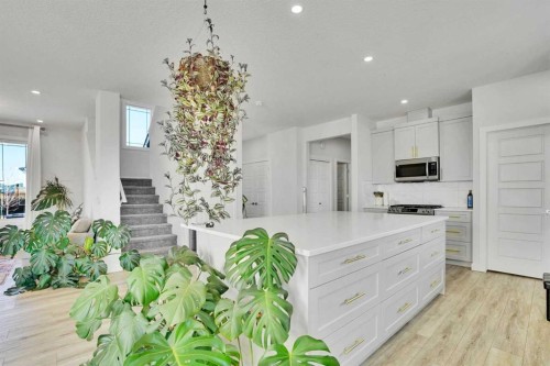 183 Brander Avenue, Langdon, AB - Indoor Photo Showing Kitchen With Upgraded Kitchen