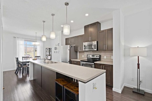 205 Copperstone Park Se, Calgary, AB - Indoor Photo Showing Kitchen With Double Sink With Upgraded Kitchen