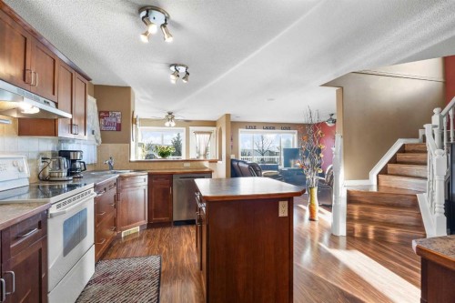 67 Evansmeade Crescent Nw, Calgary, AB - Indoor Photo Showing Kitchen With Double Sink