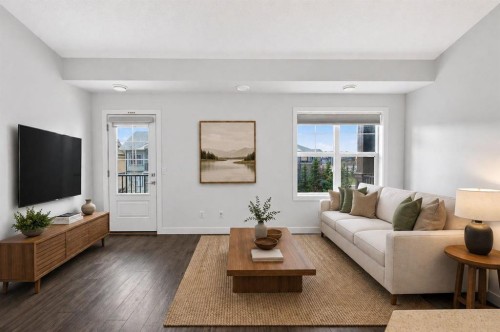 12 Evanscrest Gardens Nw, Calgary, AB - Indoor Photo Showing Living Room
