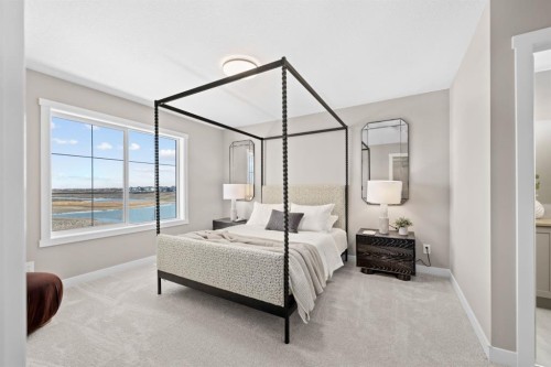 648 Sora Boulevard Se, Calgary, AB - Indoor Photo Showing Bedroom