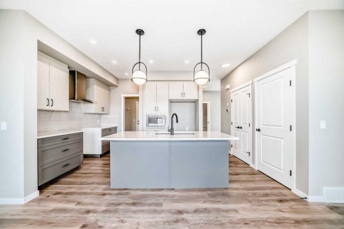 130 Bartlett Row Se, Calgary, AB - Indoor Photo Showing Kitchen With Upgraded Kitchen