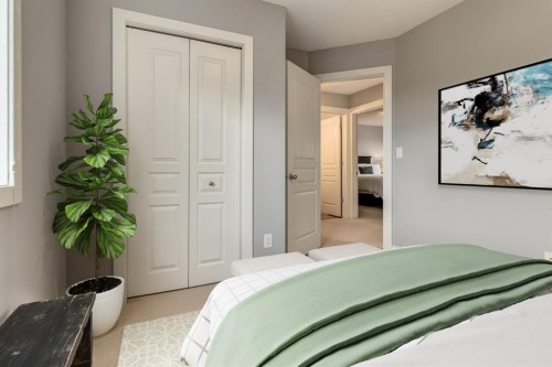 167 New Brighton Close Se, Calgary, AB - Indoor Photo Showing Bedroom