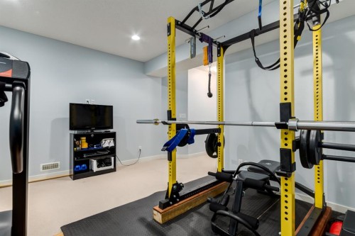 167 New Brighton Close Se, Calgary, AB - Indoor Photo Showing Gym Room