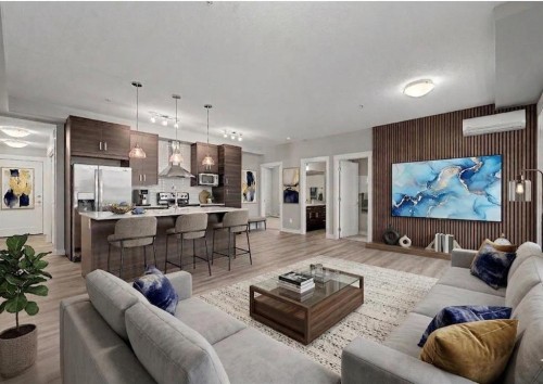 304-10 Walgrove Walk Se, Calgary, AB - Indoor Photo Showing Living Room