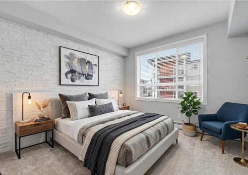 304-10 Walgrove Walk Se, Calgary, AB - Indoor Photo Showing Bedroom