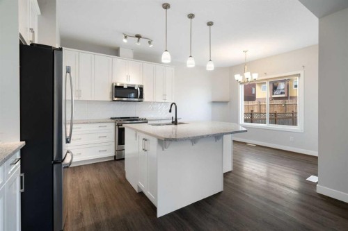 239 Kinniburgh Road, Chestermere, AB - Indoor Photo Showing Kitchen With Stainless Steel Kitchen With Upgraded Kitchen