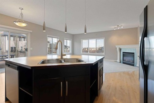 357 Kincora Drive Nw, Calgary, AB - Indoor Photo Showing Kitchen With Double Sink