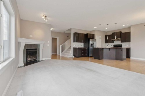 357 Kincora Drive Nw, Calgary, AB - Indoor With Fireplace