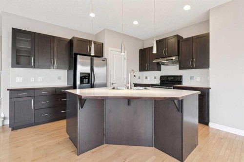 357 Kincora Drive Nw, Calgary, AB - Indoor Photo Showing Kitchen With Double Sink