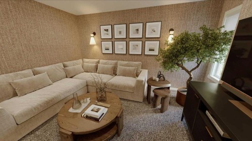 104 Mercado Crescent Se, Calgary, AB - Indoor Photo Showing Living Room