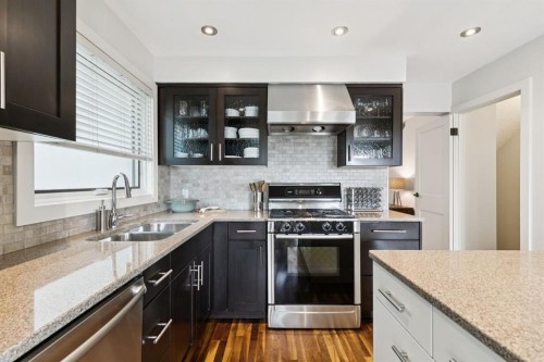 2618 24A Street Sw, Calgary, AB - Indoor Photo Showing Kitchen With Double Sink