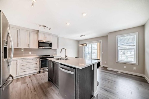 310 Sage Hill Grove Nw, Calgary, AB - Indoor Photo Showing Kitchen With Double Sink With Upgraded Kitchen