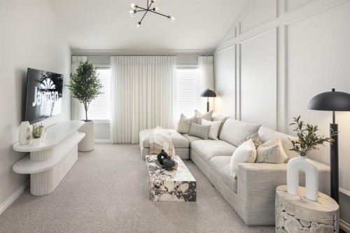 174 Setonstone Green Se, Calgary, AB - Indoor Photo Showing Living Room