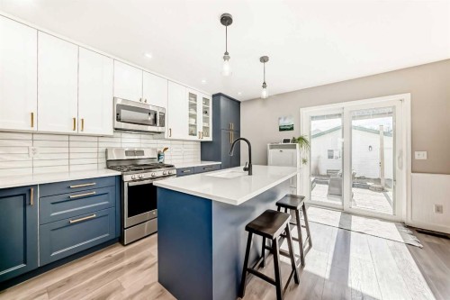 136 Hidden Hills Road Nw, Calgary, AB - Indoor Photo Showing Kitchen With Upgraded Kitchen