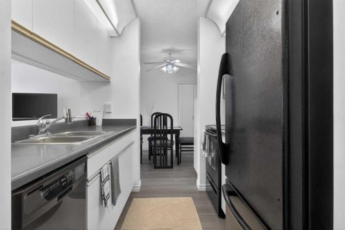 414-10 Dover Point Se, Calgary, AB - Indoor Photo Showing Kitchen With Double Sink