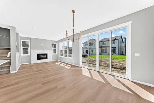 547 Mercado Avenue Se, Calgary, AB - Indoor With Fireplace