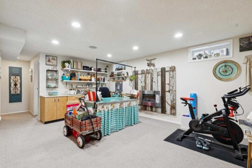 104 Cedarpark Drive Sw, Calgary, AB - Indoor Photo Showing Gym Room