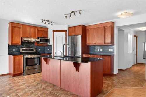 172 Kincora Drive Nw, Calgary, AB - Indoor Photo Showing Kitchen With Stainless Steel Kitchen