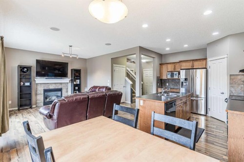 14 Elgin Meadows Way Se, Calgary, AB - Indoor Photo Showing Other Room With Fireplace