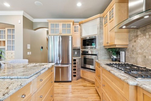 38 Evergreen Common Sw, Calgary, AB - Indoor Photo Showing Kitchen With Stainless Steel Kitchen With Upgraded Kitchen
