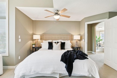 38 Evergreen Common Sw, Calgary, AB - Indoor Photo Showing Bedroom