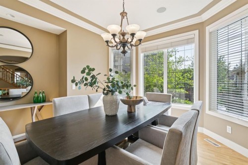 38 Evergreen Common Sw, Calgary, AB - Indoor Photo Showing Dining Room