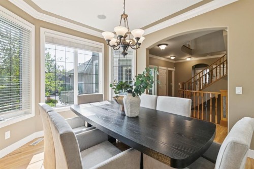 38 Evergreen Common Sw, Calgary, AB - Indoor Photo Showing Dining Room