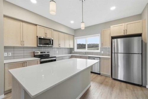 831 Wolf Willow Boulevard Se, Calgary, AB - Indoor Photo Showing Kitchen With Upgraded Kitchen