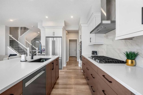 353 Seton Villas Se, Calgary, AB - Indoor Photo Showing Kitchen With Upgraded Kitchen