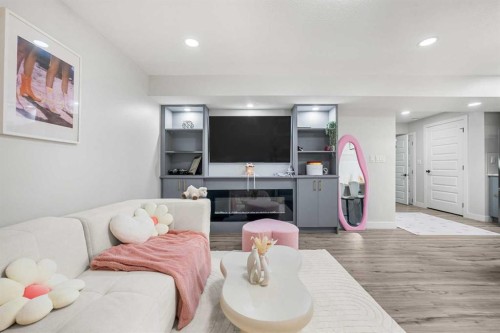 353 Seton Villas Se, Calgary, AB - Indoor With Fireplace