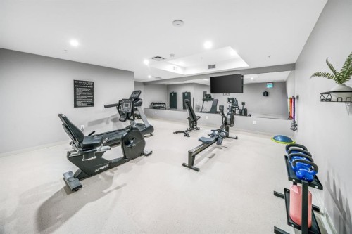 405-1408 Spring Creek Gate, Canmore, AB - Indoor Photo Showing Gym Room
