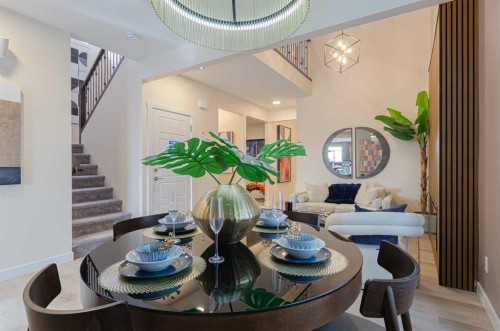 71 Ricardo Ranch Avenue Se, Calgary, AB - Indoor Photo Showing Dining Room
