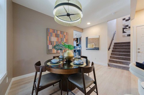 71 Ricardo Ranch Avenue Se, Calgary, AB - Indoor Photo Showing Dining Room