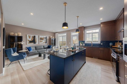 71 Ricardo Ranch Avenue Se, Calgary, AB - Indoor Photo Showing Kitchen With Upgraded Kitchen